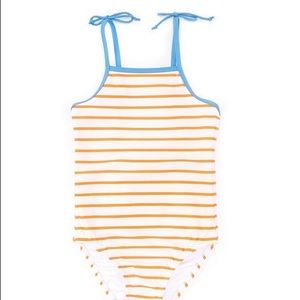 Cropper key stripe one piece cami swimsuit